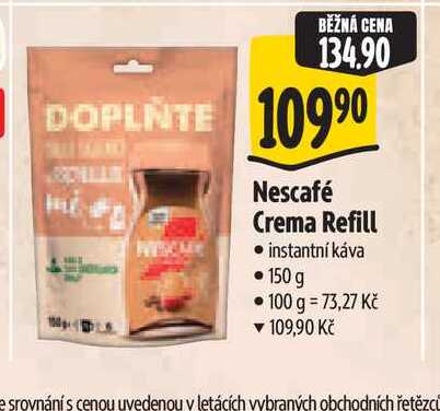 Nescafé Crema Refill instantní káva 150 g