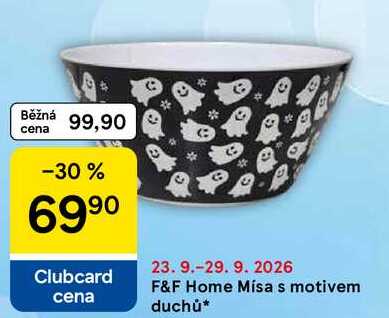 F&F Home Mísa s motivem duchů Tesco