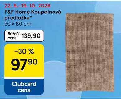 F&F Home Koupelnová předložka, 50 x 80 cm
