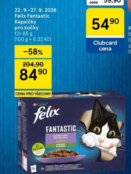 Felix Fantastic Kapsičky pro kočky, 12× 85 g
