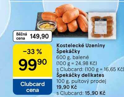 Kostelecké Uzeniny Špekáčky, 600 g, balené