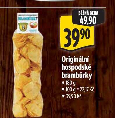Originální hospodské brambůrky 180 g