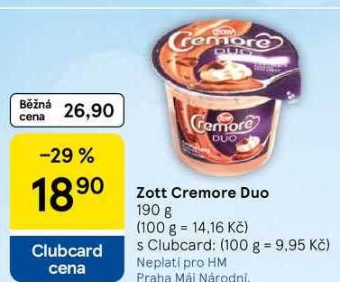 Zott Cremore Duo, 190 g