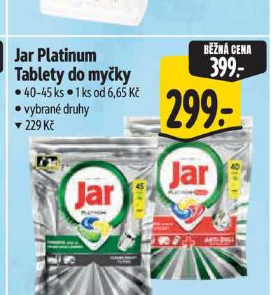 Jar Platinum Tablety do myčky 40-45 ks 