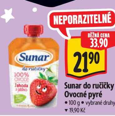 Sunar do ručičky Ovocné pyré  100 g Albert