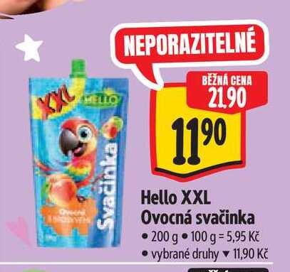   Hello XXL Ovocná svačinka 200 g 