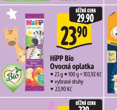 HiPP Bio Ovocná oplatka 23 g Albert