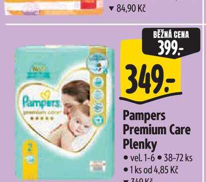 Pampers Premium Care Plenky vel. 1-6 38-72 ks