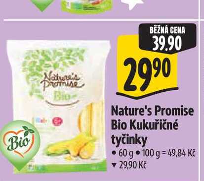 Nature's Promise Bio Kukuřičné tyčinky 60 g Albert