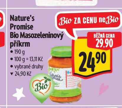Nature's Promise Bio Masozeleninový příkrm 190 g Albert