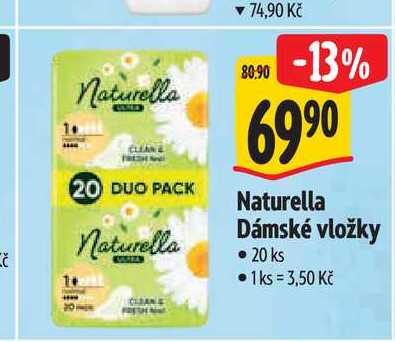 Naturella Dámské vložky  20 ks Albert