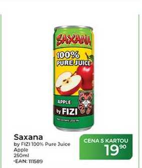 Saxana by FIZI 100% Pure Juice Apple 250ml
