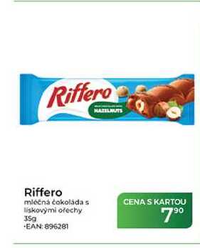 Riffero mléčná čokoláda s liskovými ořechy 35g