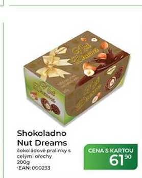 Shokoladno Nut Dreams čokoládové pralinkys celými ořechy 200 g