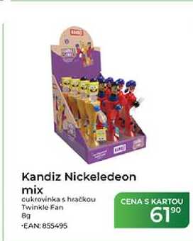 Kandiz Nickeledeon mix cukrovinka s hračkou Twinkle Fan 6 g
