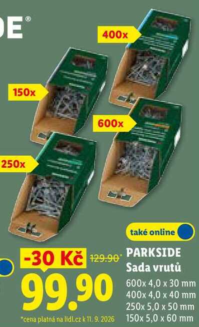 PARKSIDE Sada vrutů 