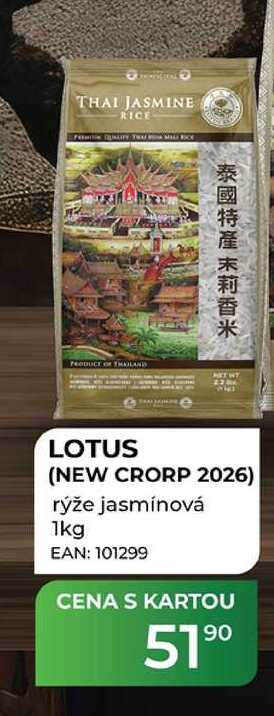 LOTUS (NEW CRORP 2026) rýže jasmínová 1kg 