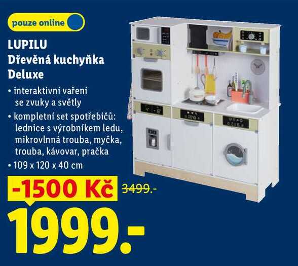 LUPILU Dřevěná kuchyňka Deluxe Lidl