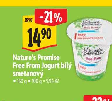 Nature's Promise Free From Jogurt bílý smetanový 150 g