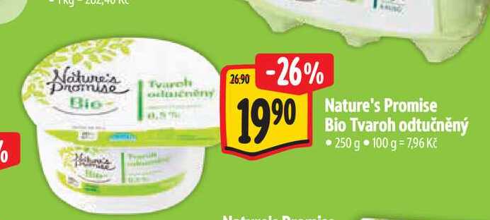 Nature's Promise Bio Tvaroh odtučněný 250 g