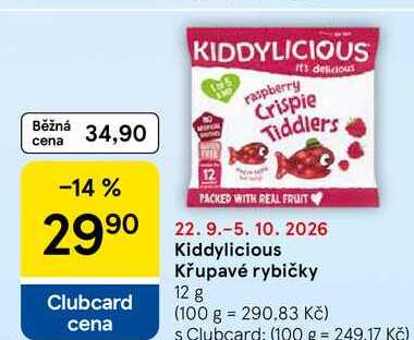 Kiddylicious Křupavé rybičky, 12 g Tesco