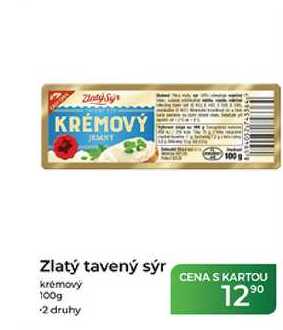 Zlatý tavený sýr krémový 100g