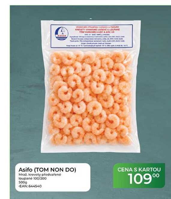 Asifo (TOM NON DO) Mraz krevety předvařené loupané 100/200 500g