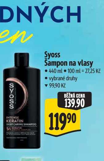 Syoss Šampon 440ml, vybrané druhy Albert