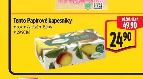 Tento Papírové kapesníky 2vrstvé 150 ks Albert