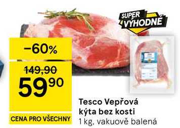 Tesco Vepřová kýta bez kosti, 1 kg