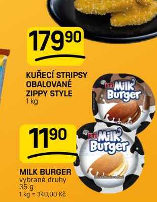 MILK BURGER vybrané druhy 35 g 