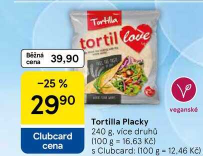 Tortilla Placky, 240 g, více druhů
