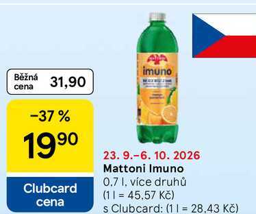 Mattoni Imuno, 0,7 l, více druhů