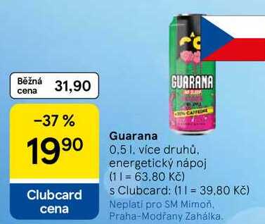 Guarana energetický nápoj, 0,5 l