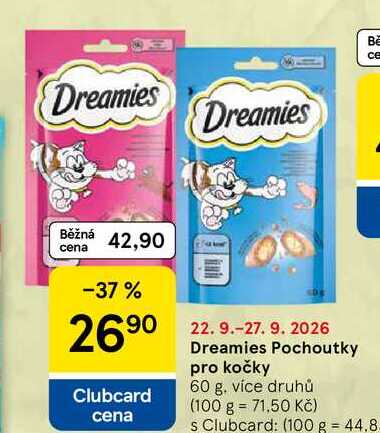 Dreamies Pochoutky pro kočky, 60 g