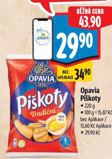 Opavia Piškoty, 220 g