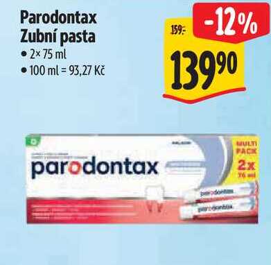 Parodontax Zubní pasta,  2x 75 ml Albert
