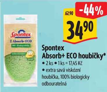 Spontex Absorb+ ECO houbičky, 2 ks Albert