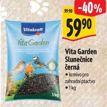Vita Garden Slunečnice černá, krmivo pro zahradní ptactvo, 1kg 