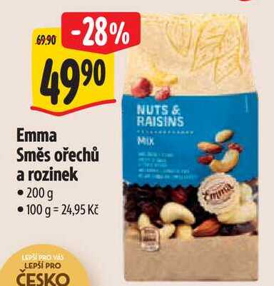 Emma Směs ořechů a rozinek, 200 g