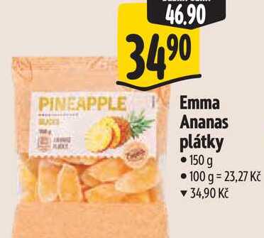 Emma Ananas plátky, 150 g