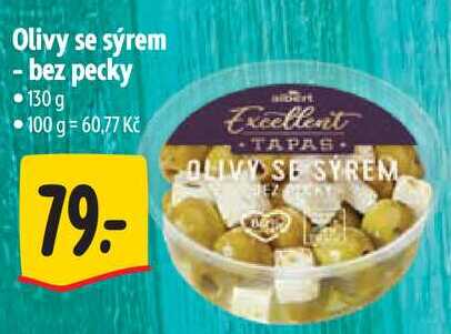 Olivy se sýrem - bez pecky, 130 g