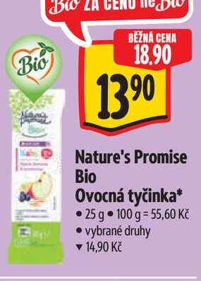Nature's Promise Bio Ovocný tyčinka, 25 g Albert