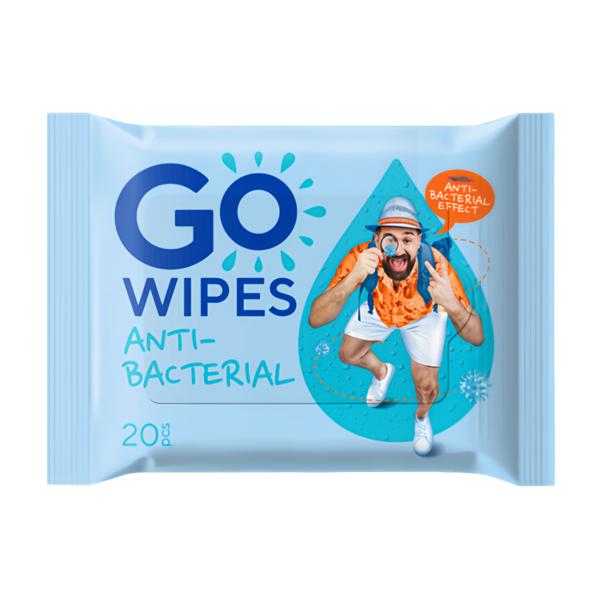 GoWipes Osvěžující vlhčené ubrousky s antibakteriálním účinkem a D-panthenolem Košík.cz