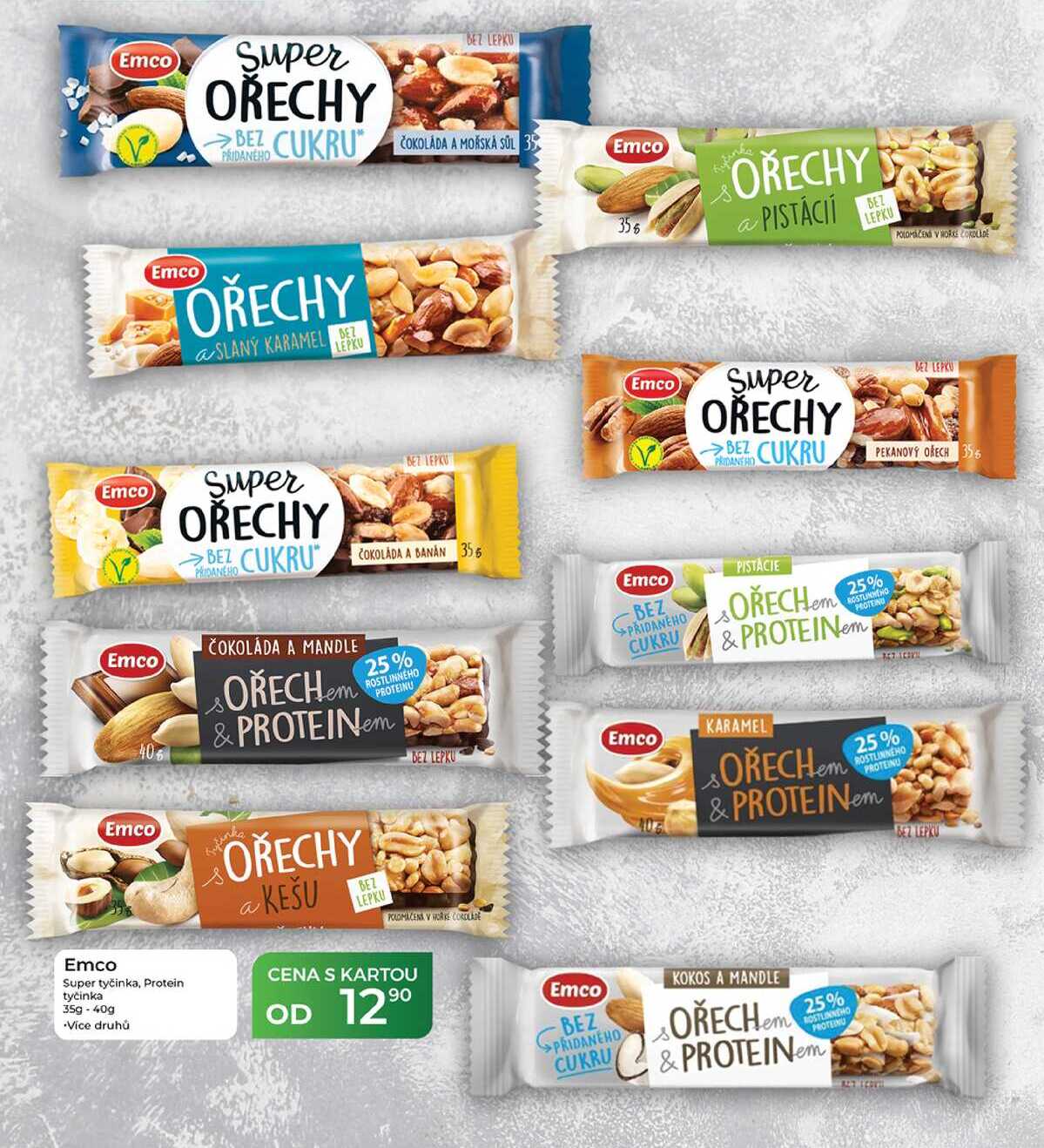 Emco Super tyčinka, Protein tyčinka 35g-40g