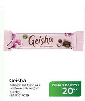 Geisha čokoládová tyčinka s mlékem a liskovými ořechy