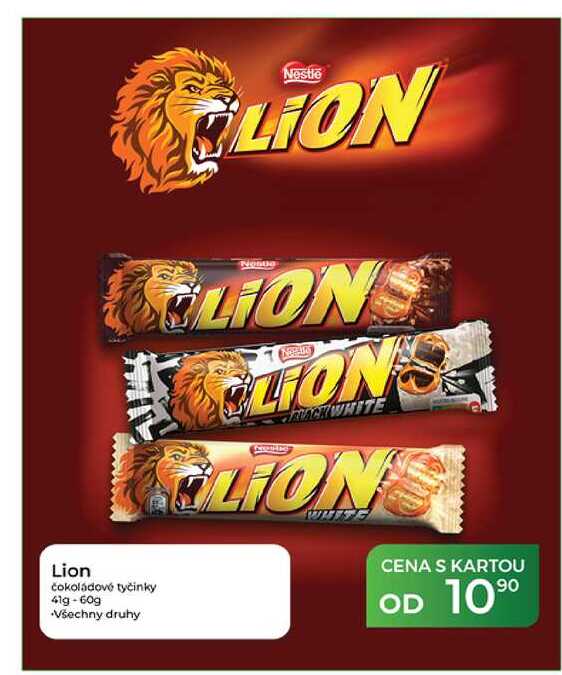 Lion čokoládové tyčinky 41g-60g