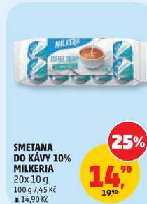 SMETANA DO KÁVY 10% MILKERIA, 20x10 g