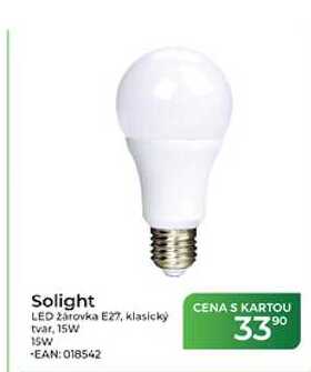 Solight LED žárovka E27, klasický tvar, 15W 15W