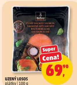 UZENÝ LOSOS plátky, 100 g 